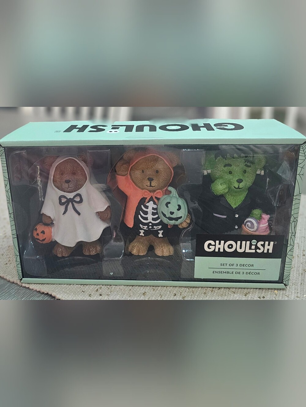 NWT! Ghoulish Boxed Set of 3 Halloween Trick Or Treat Bears